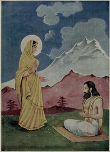ガヤトリ女神がカウシカリシの前に現れる 作： Ramanarayanadatta astri